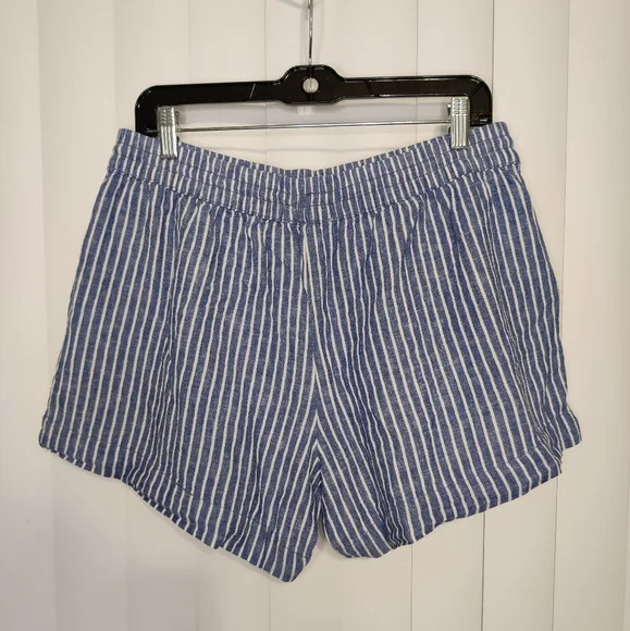 Beach Lunch Lounge Blue and White Striped shorts size Large - Picture 2 of 3